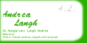 andrea langh business card